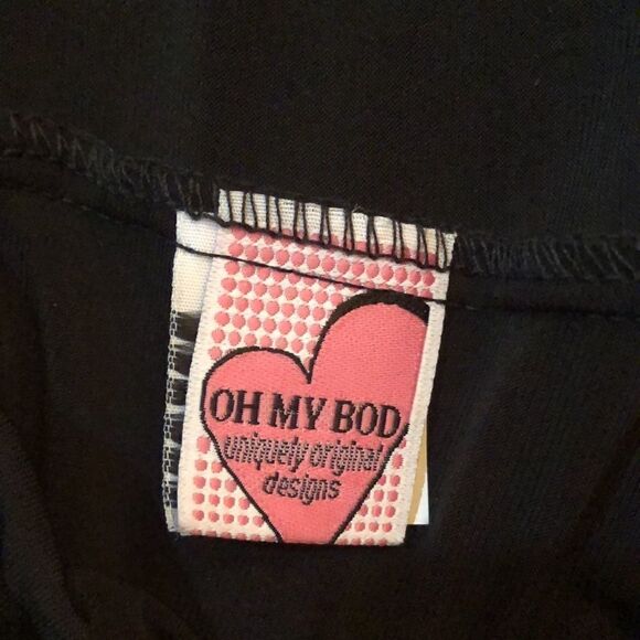 NWT Boutique Oh My Bod Black skort Striped trim - Picture 6 of 8